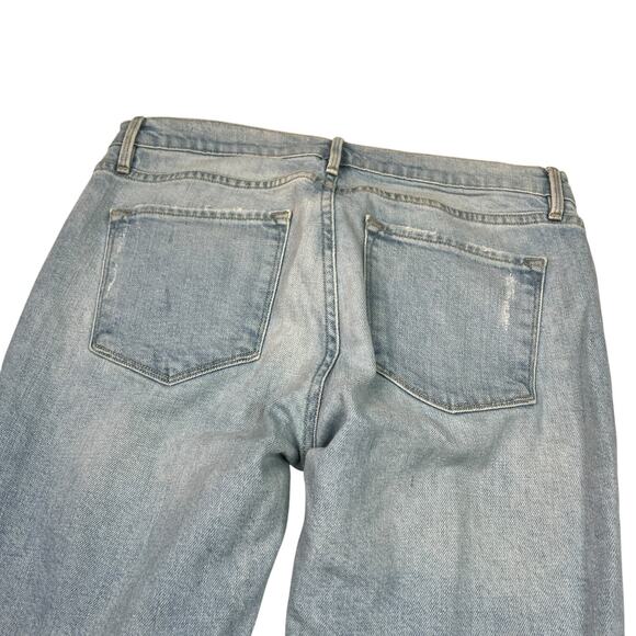 FRAME Le Garcon Crop High Rise Straight Leg Jeans Distressed Light Wash 26 - Picture 8 of 10